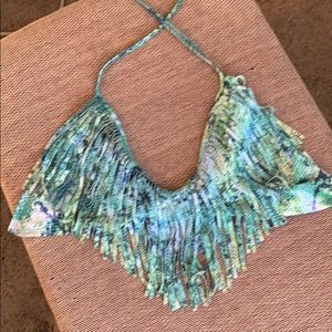 l*space snake print bikini top